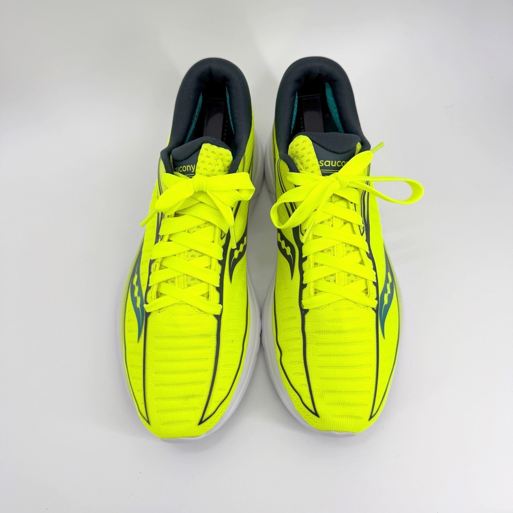 Saucony Kinvara 10 Shoes Mens Size 9  Yellow Low Top Running EVERUN Neon Sneaker - Picture 14 of 15